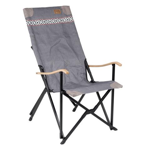 Bo-Camp Camp Chair With Wooden Armrest