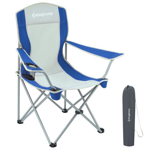 King Camp Classic Arms Folding Camping Chair With Mesh Cup Holder