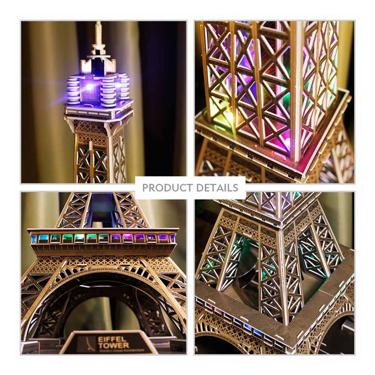 Cubic Fun 3D Puzzle Led Eiffel Tower 84Pcs B/O