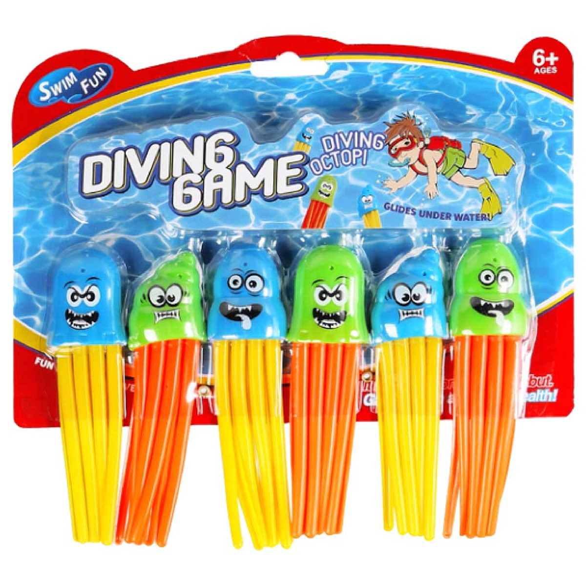 Mondo DIVING-SPEEDY-SQUID-TOYS-6PCS