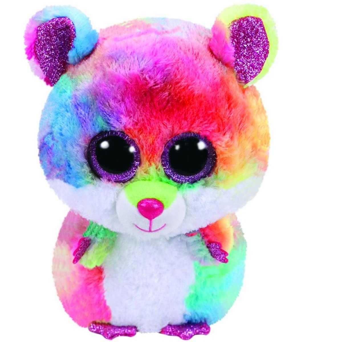 TY BEANIE-BOOS-HAMSTER-RODNEY-MULTI-MED10IN