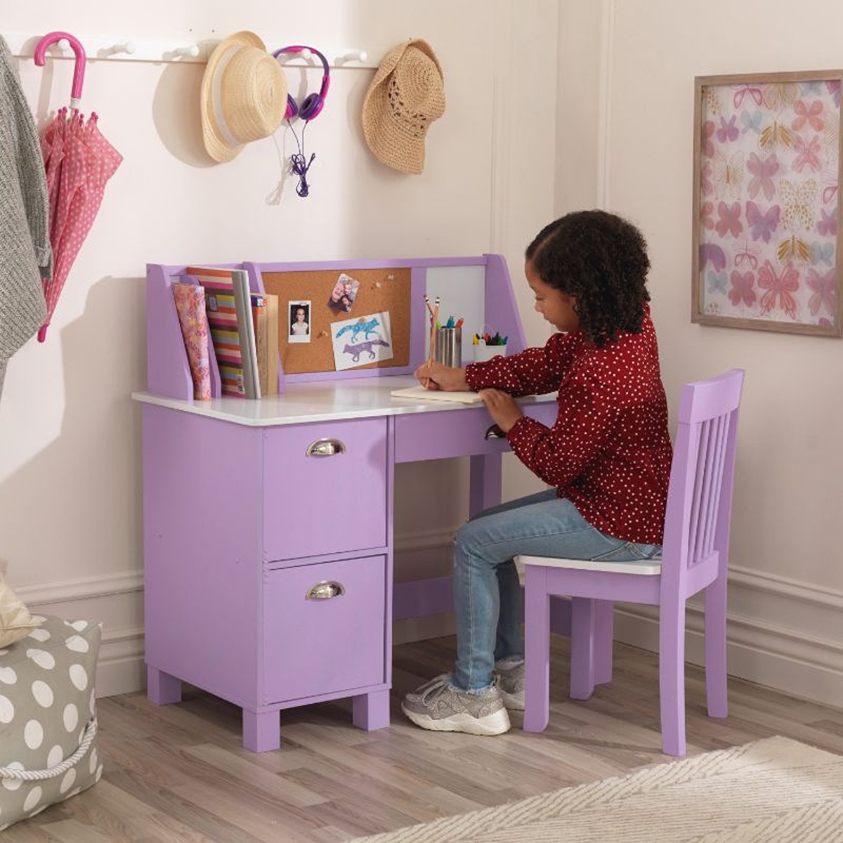 Kidkraft Study Desk With Chair Lavender