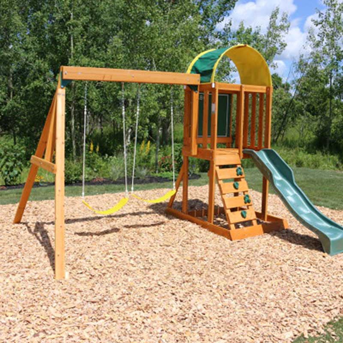 Kidkraft ainsley wooden swing set online