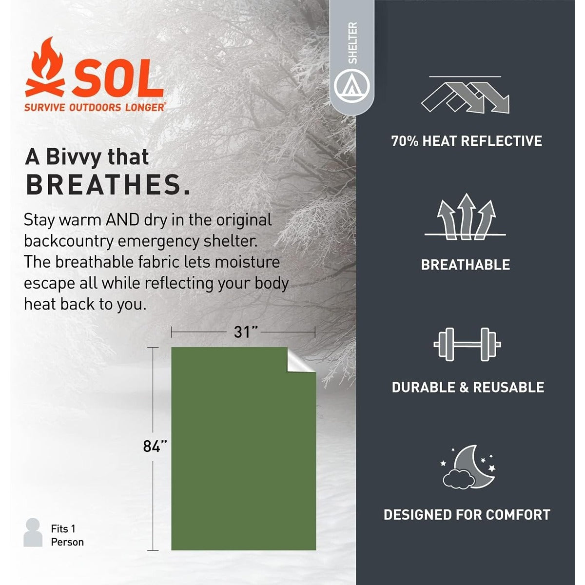 SOL Emergency Bivvy OD Green