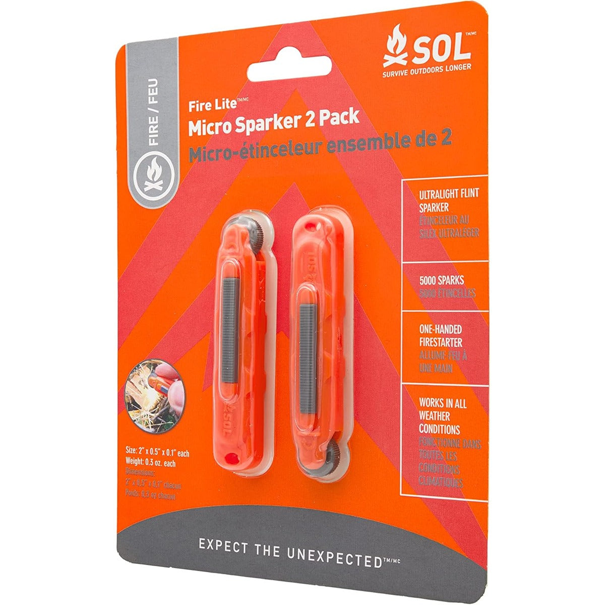 SOL Fire Lite Micro Sparker 2 Pack