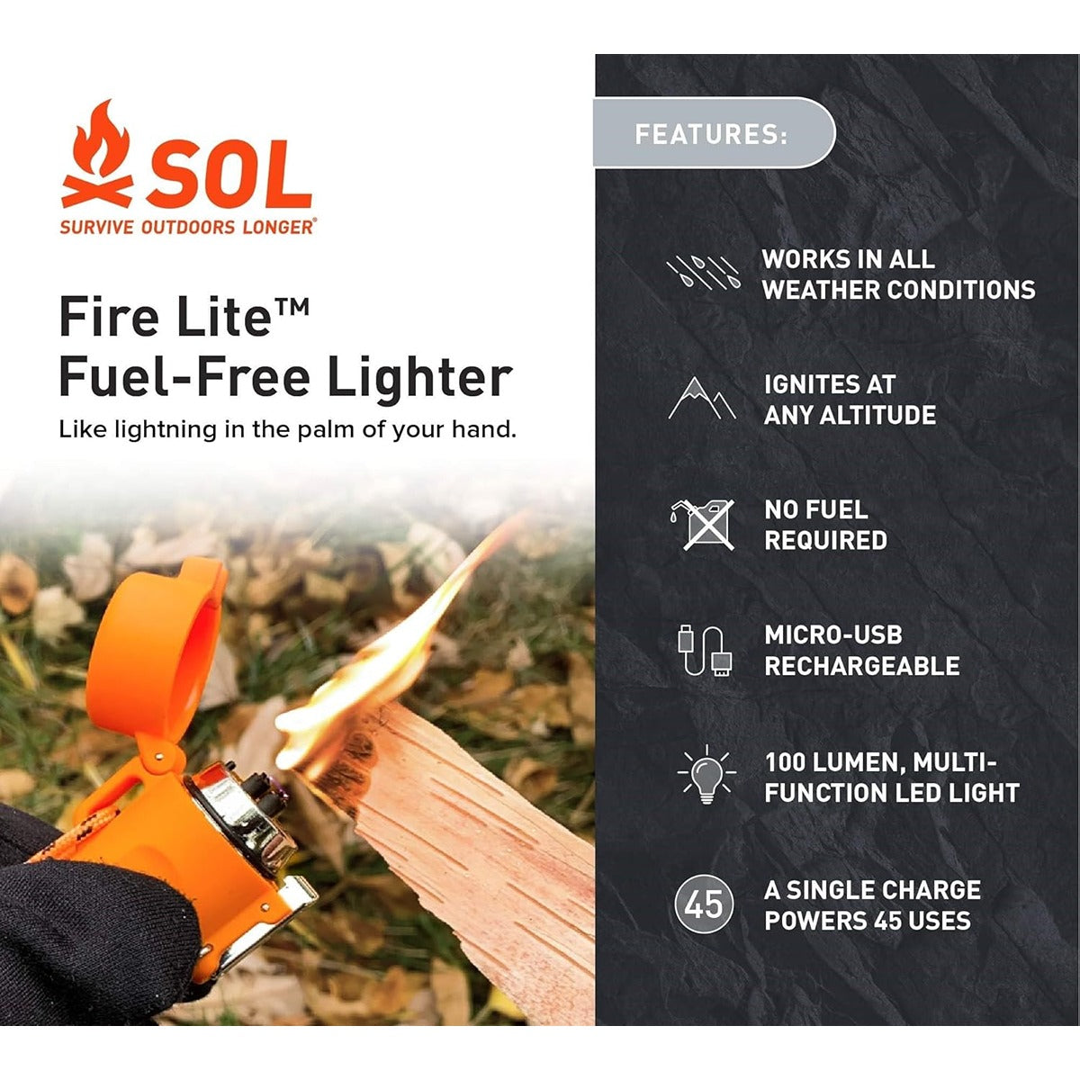 SOL Fire Lite Fuel Free Lighter