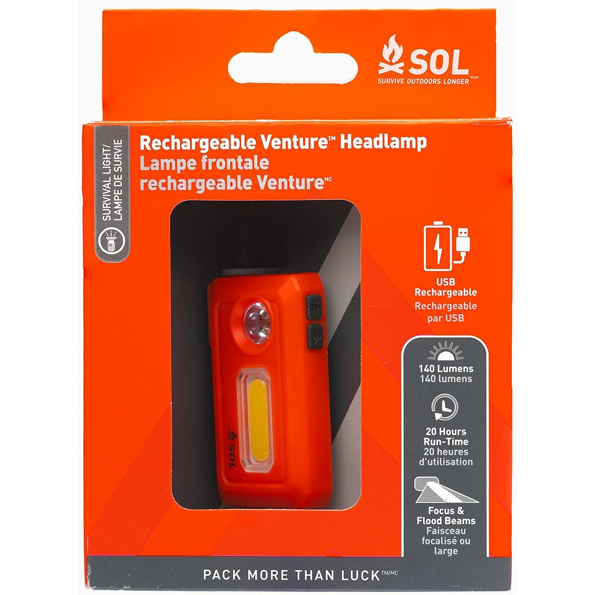 SOL Venture Headlamp Recharge