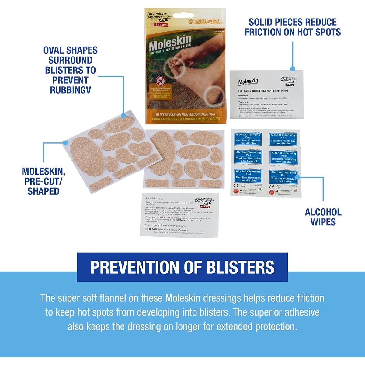 Adventure Medical Kits Moleskin Pre-cut and Shaped