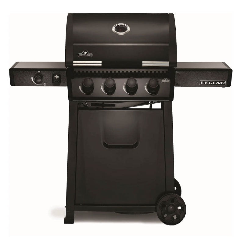 Napoleon Legend 425 Propane Gas Grill with Range Side Burner, Black