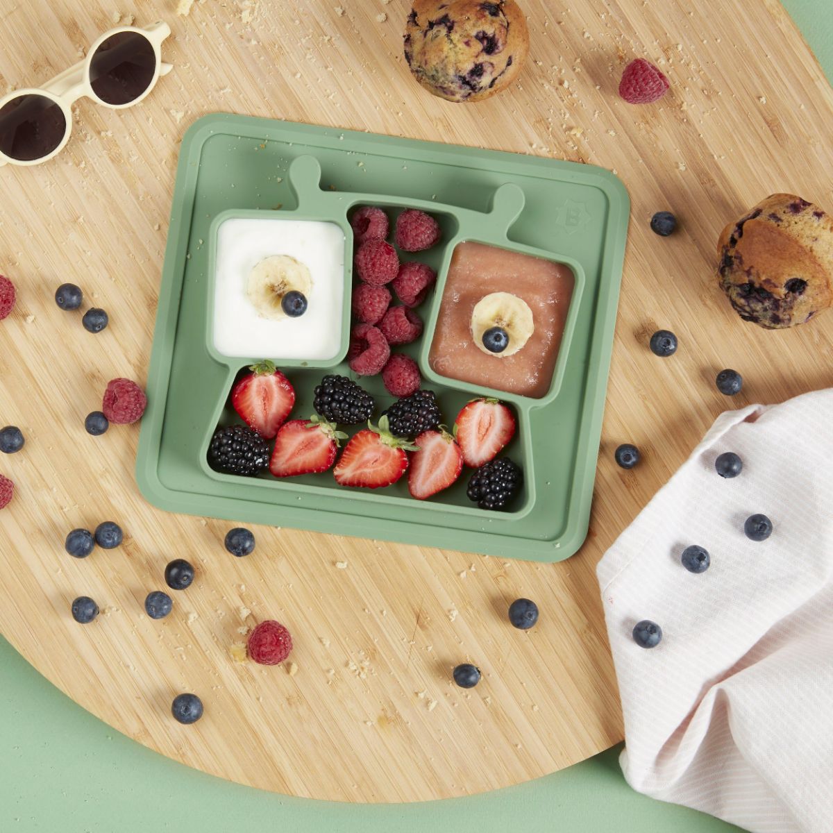 Badabulle Non-slip compartment plate