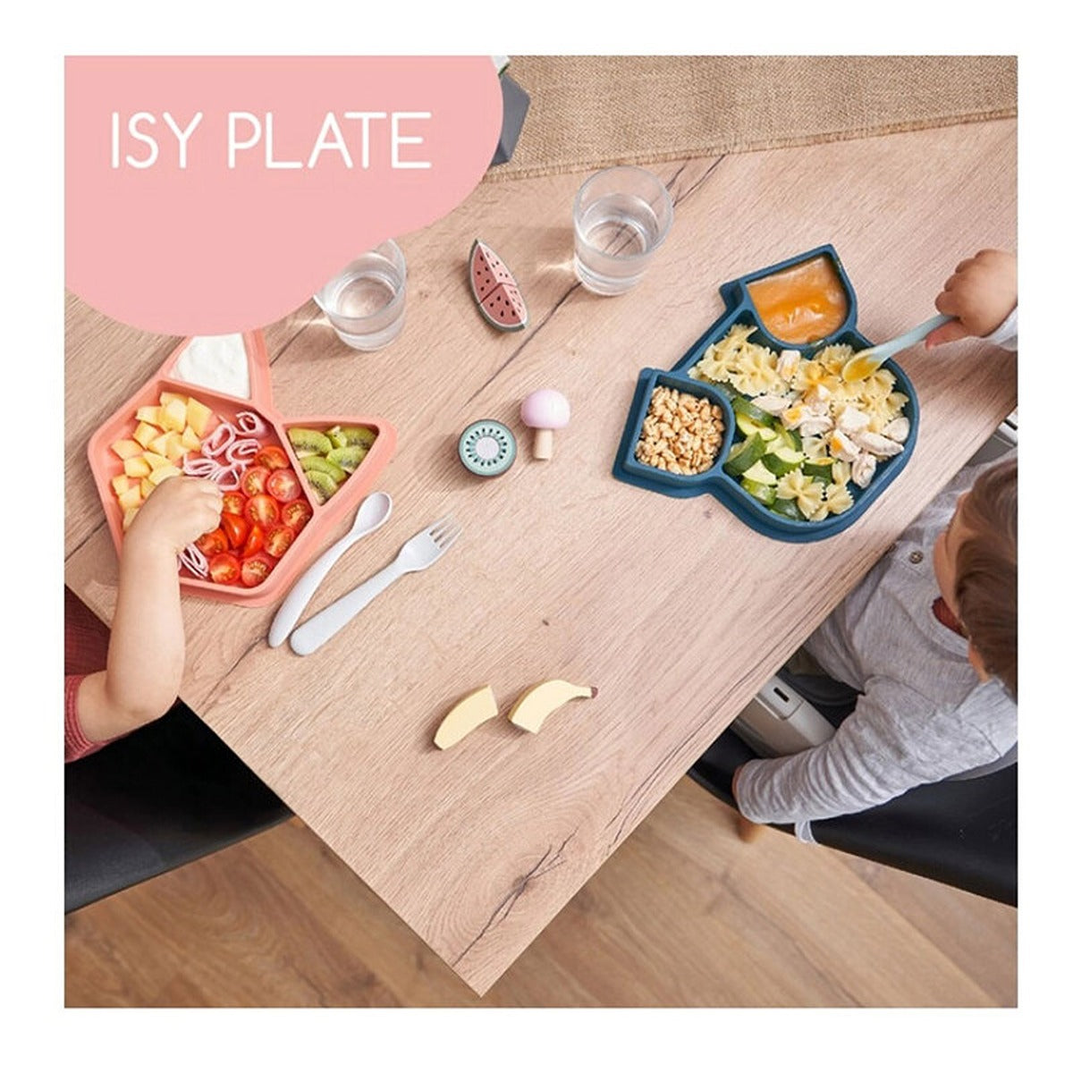 BabyMoov Divided silicone plate ISY PLATE Blue