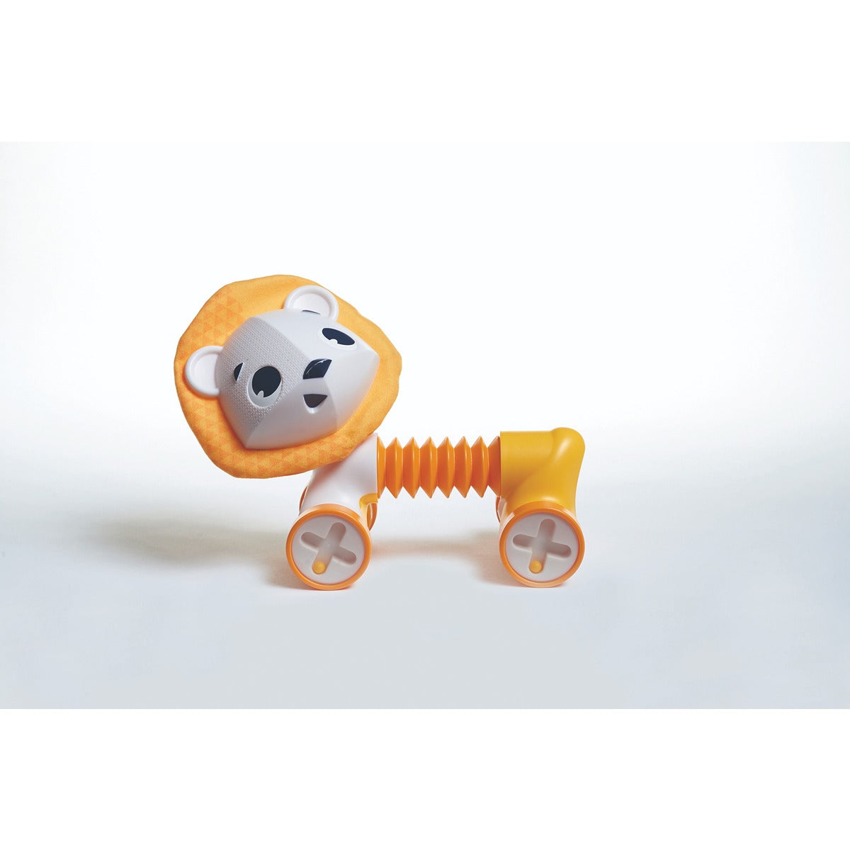 Tiny Love TINY ROLLING TOY - LEONARDO THE LION | 3 months + Babies | Cognition Developing Flexible Toys | Orange