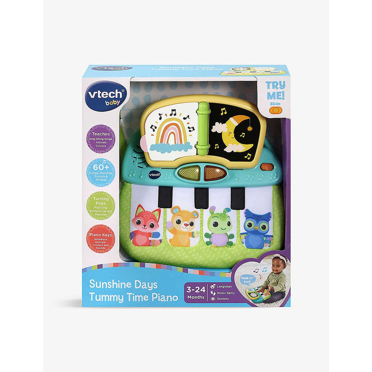 Vtech Sunshine Days Tummy Time Piano | Baby, Interactive & Developmental Toy with Sounds and Music | For Boys & Girls, Suitable for Ages 3 Months+