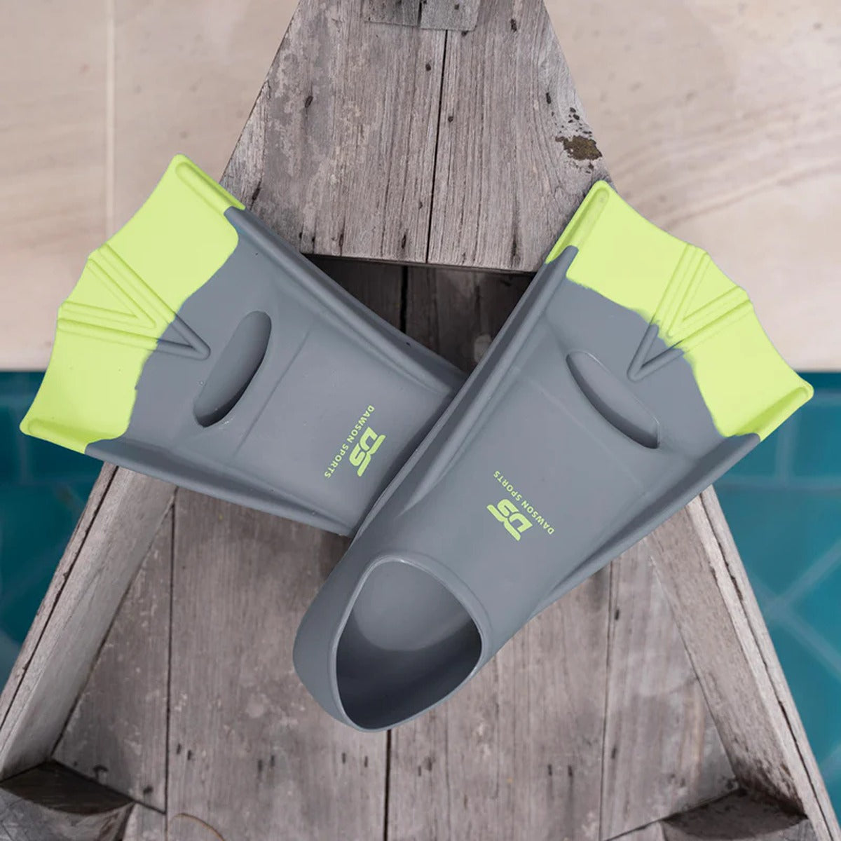 Dawson Sports DS Speed Fins Gray/Neon Green - UK 0.5-1