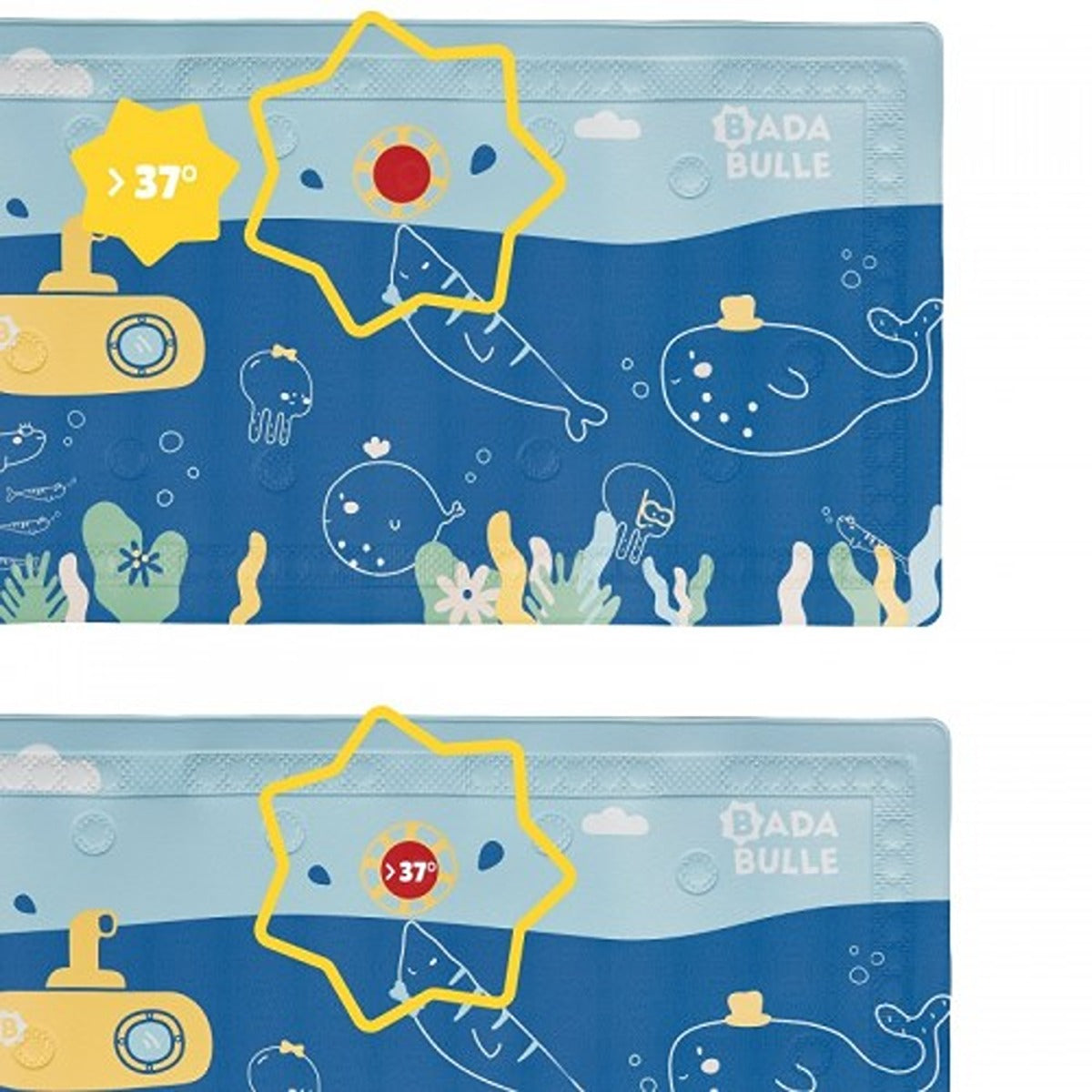 Badabulle Non-Slip Bath Mat with Temperature Indicator