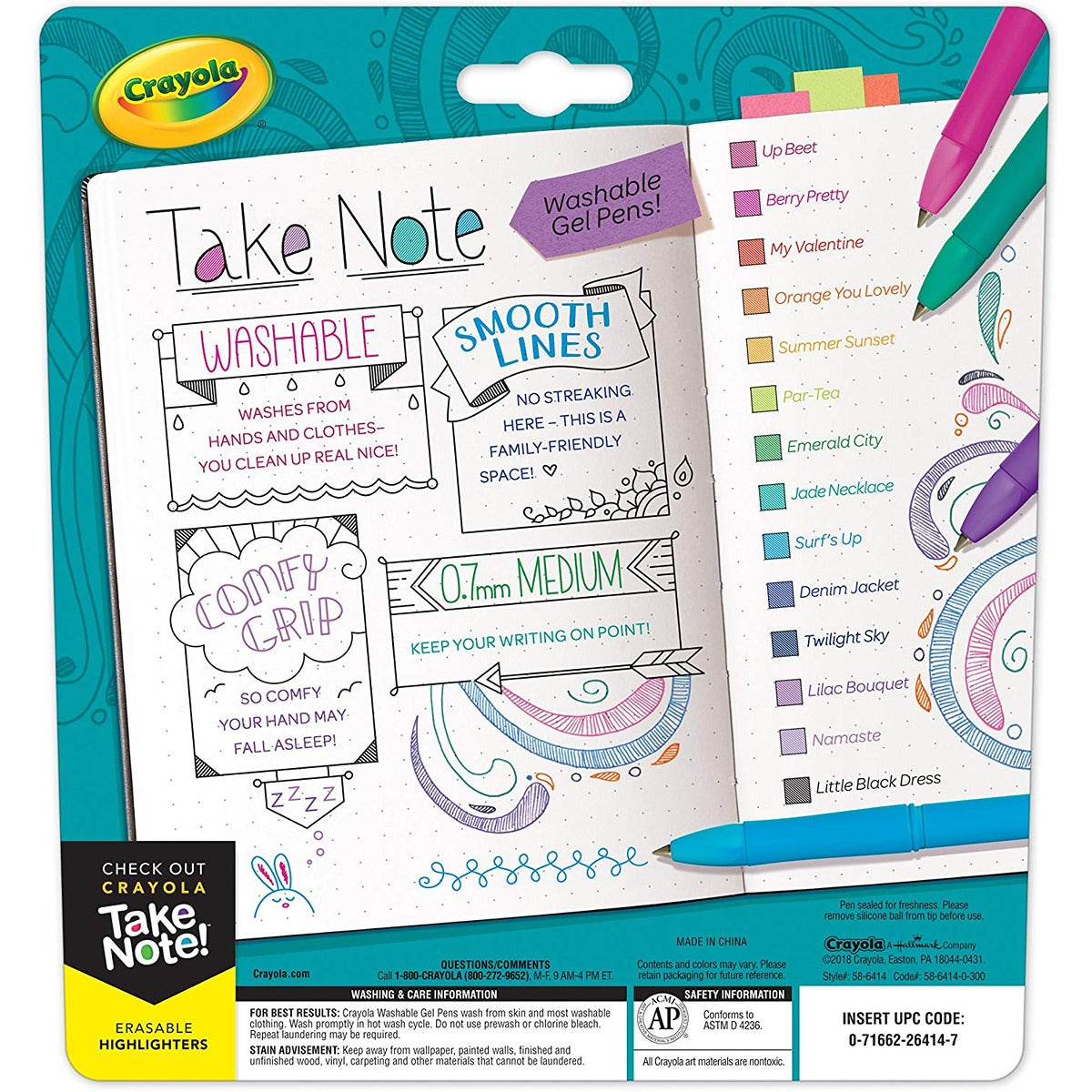Crayola Take Note! Washable Gel Pens 14 ct.