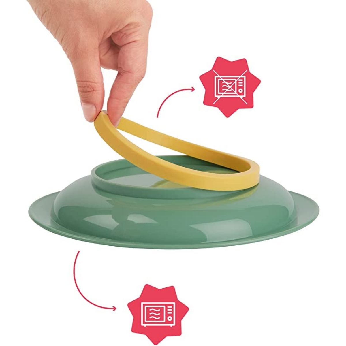 Badabulle Set of 3 non-slip and unbreakable plates