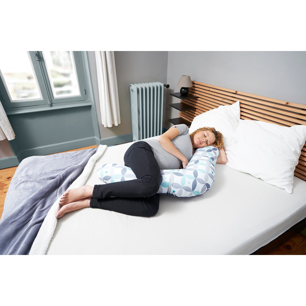 Badabulle Maternity Cusion Graphic | Nursing Pillow Comfortable with its microbead filling, Soft, stretch fabric