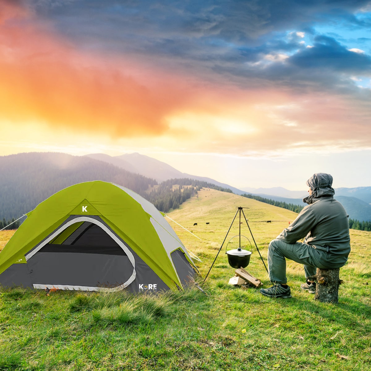 Kore Outdoor 4 person instant dome tent