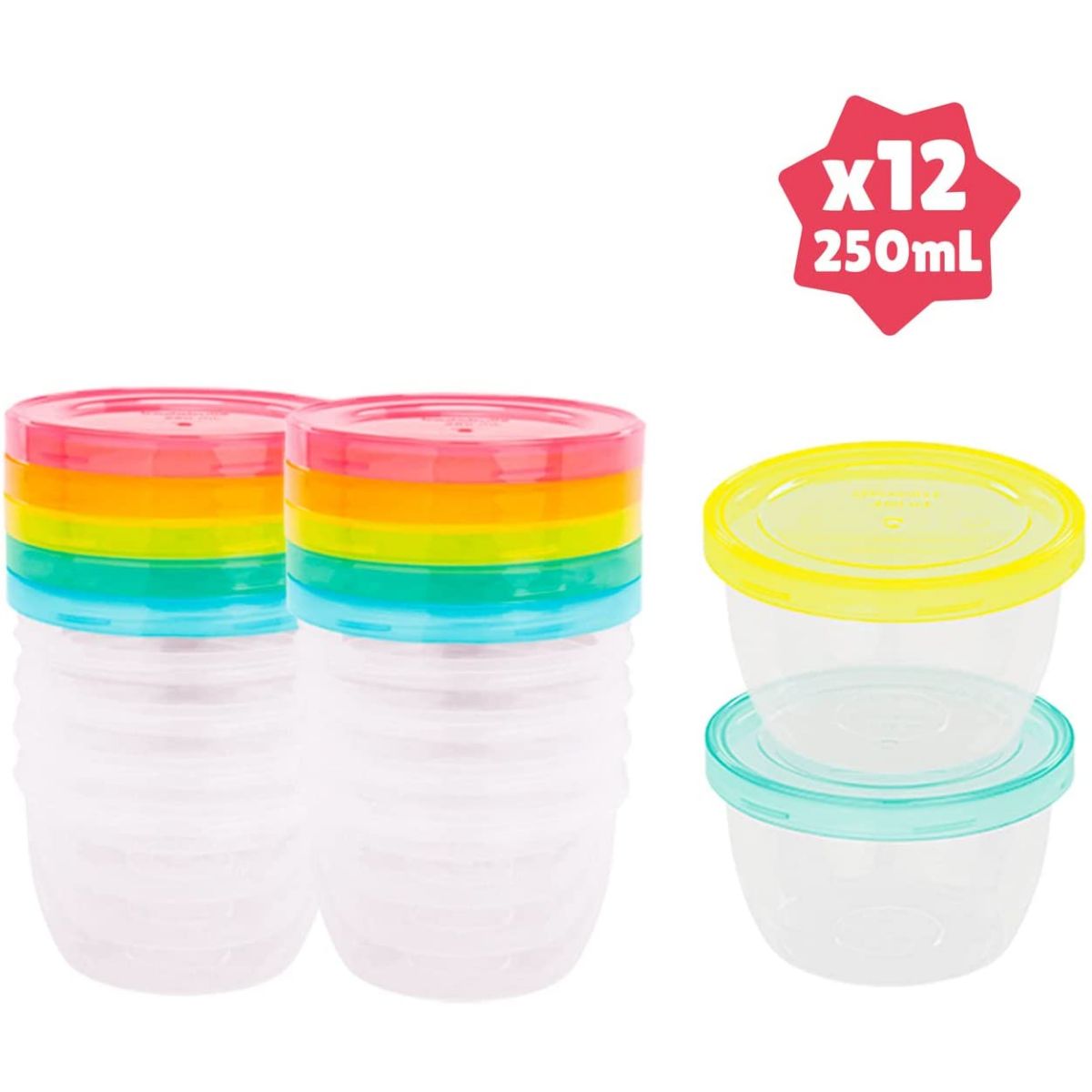 Badabulle Set of 12 Reusable jars 250 ml, 100% airtight