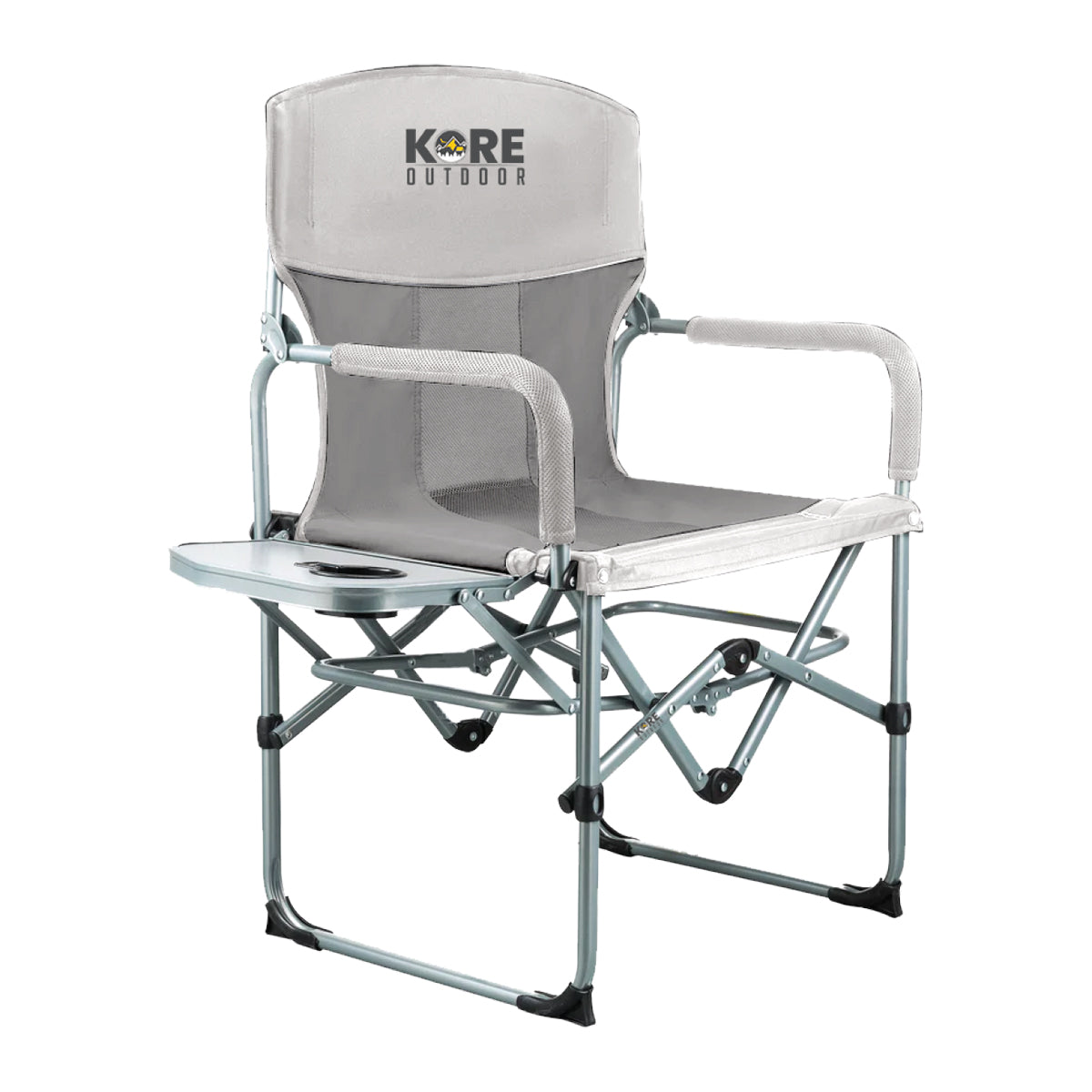 Kore Outdoor Portable folding director camping chair with side table