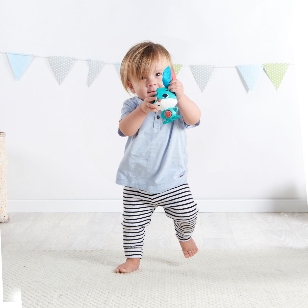 Tiny Love - WONDER BUDDY THOMAS | 1 Year+ | Interactive, Developmental Electronic Baby Toy | Rabbit - Blue