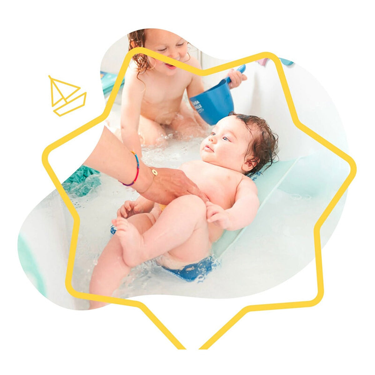Badabulle Ergonomic Newborn Baby Bath Support