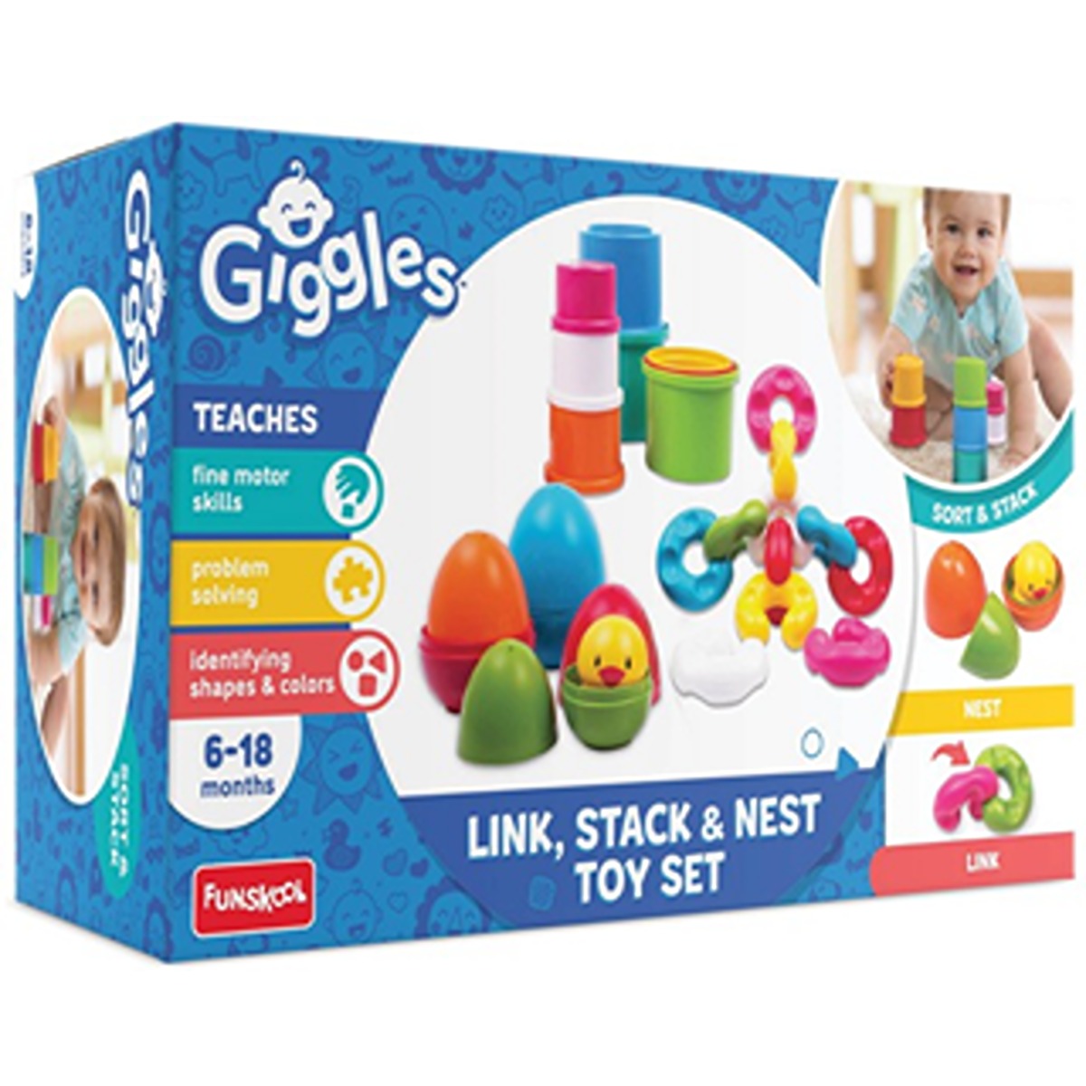 Funskool Funskool - LINK STACK & NEST TOY SET