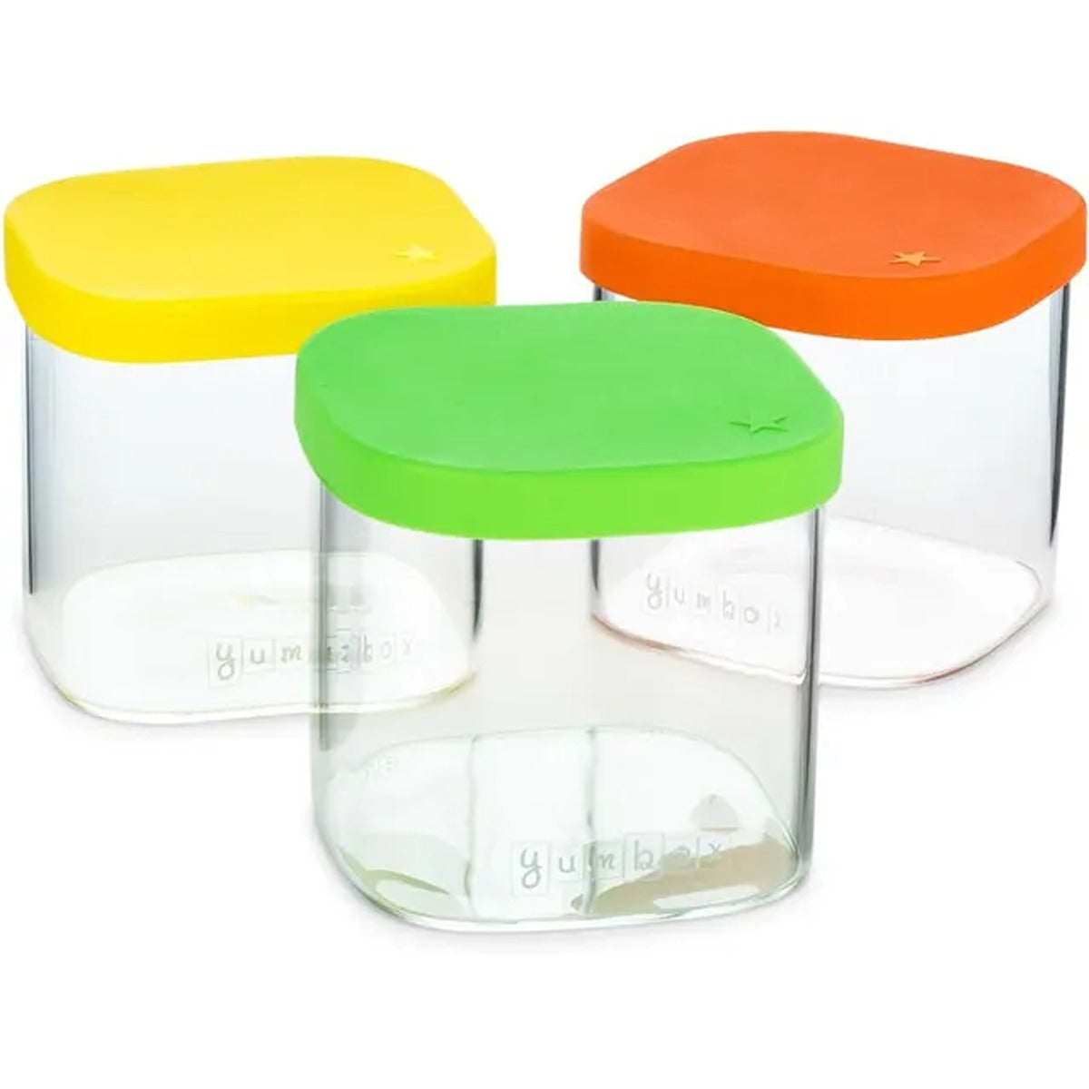 yumbox Yumbox Chop Chop Glass Cubes - Vibrant Set - Set of 3