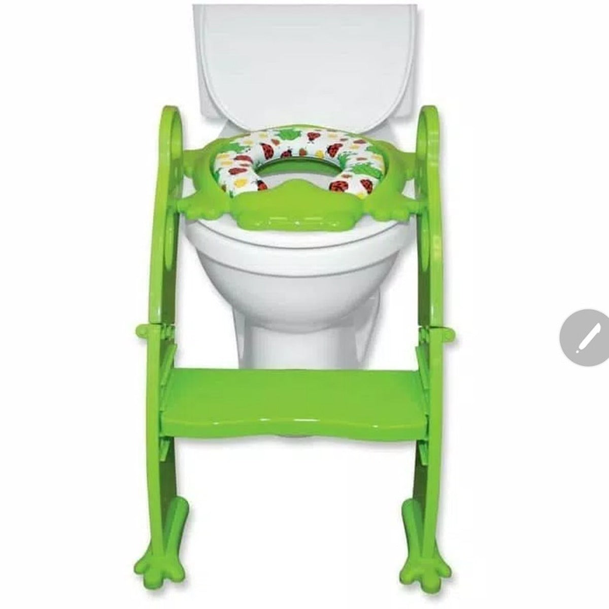 Karibu Frog shape Cushion  Potty seat with Ladder - Green