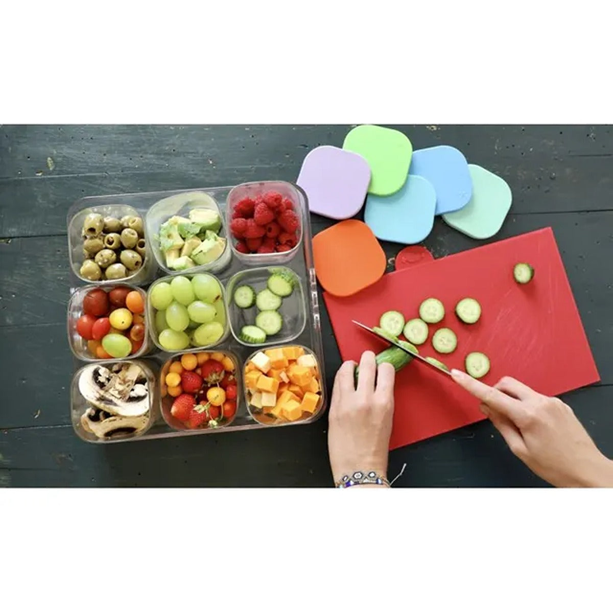 yumbox Yumbox Chop chop Tray for 9 (Square)