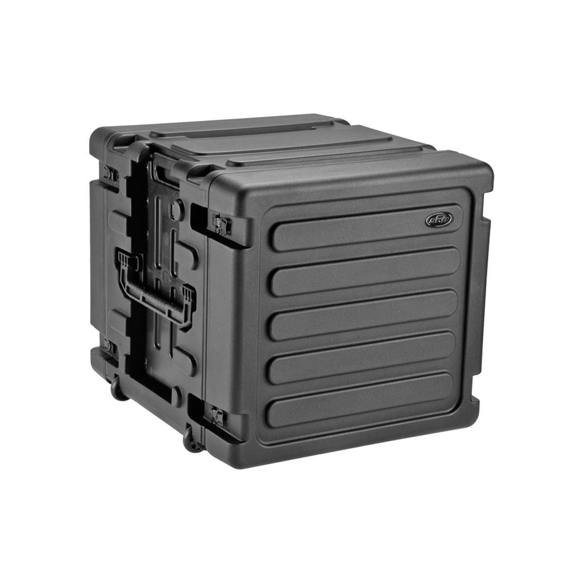 SKB 20 Inch Deep 10U Roto Shockmount Rolling Rack w/ Wheels & Handle