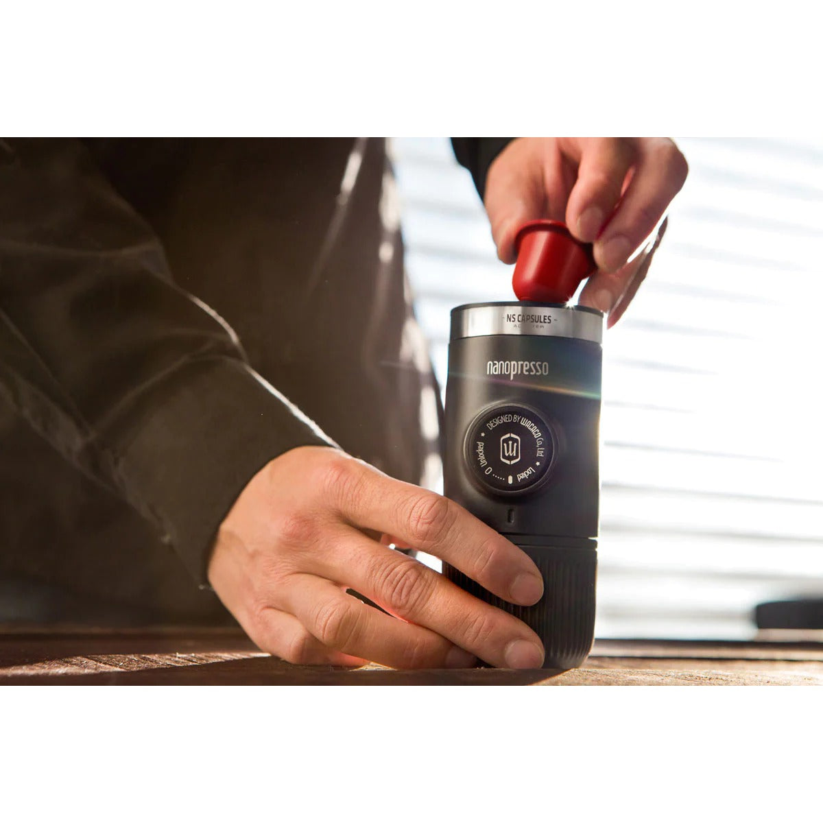 Wacaco Nanopresso Portable Espresso Machine Black + NS Adapter