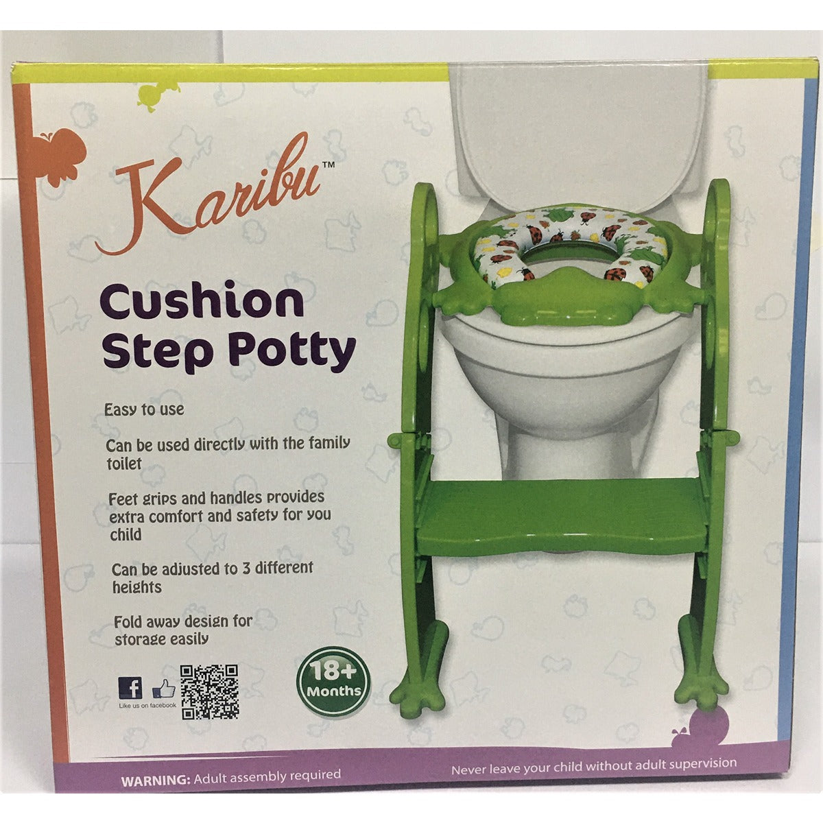 Karibu Frog shape Cushion  Potty seat with Ladder - Green