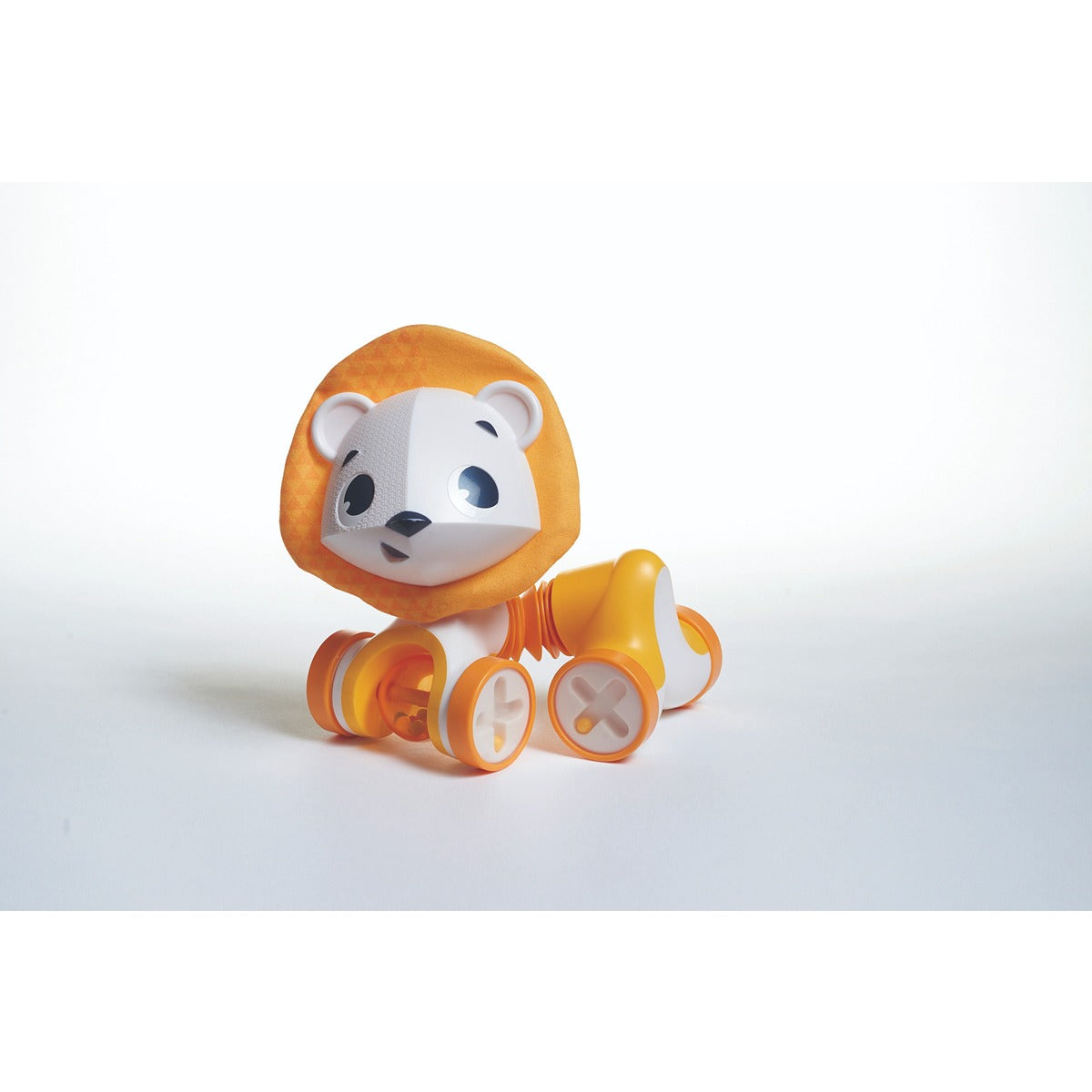 Tiny Love TINY ROLLING TOY - LEONARDO THE LION | 3 months + Babies | Cognition Developing Flexible Toys | Orange