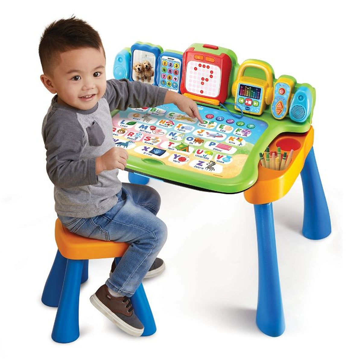 Vtech Explore & Write Activity Desk | Writing Pad, Blackboard and Art Station for Babies and Kids - Multicolor