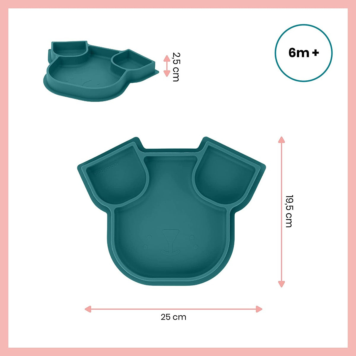 BabyMoov Divided silicone plate ISY PLATE Blue