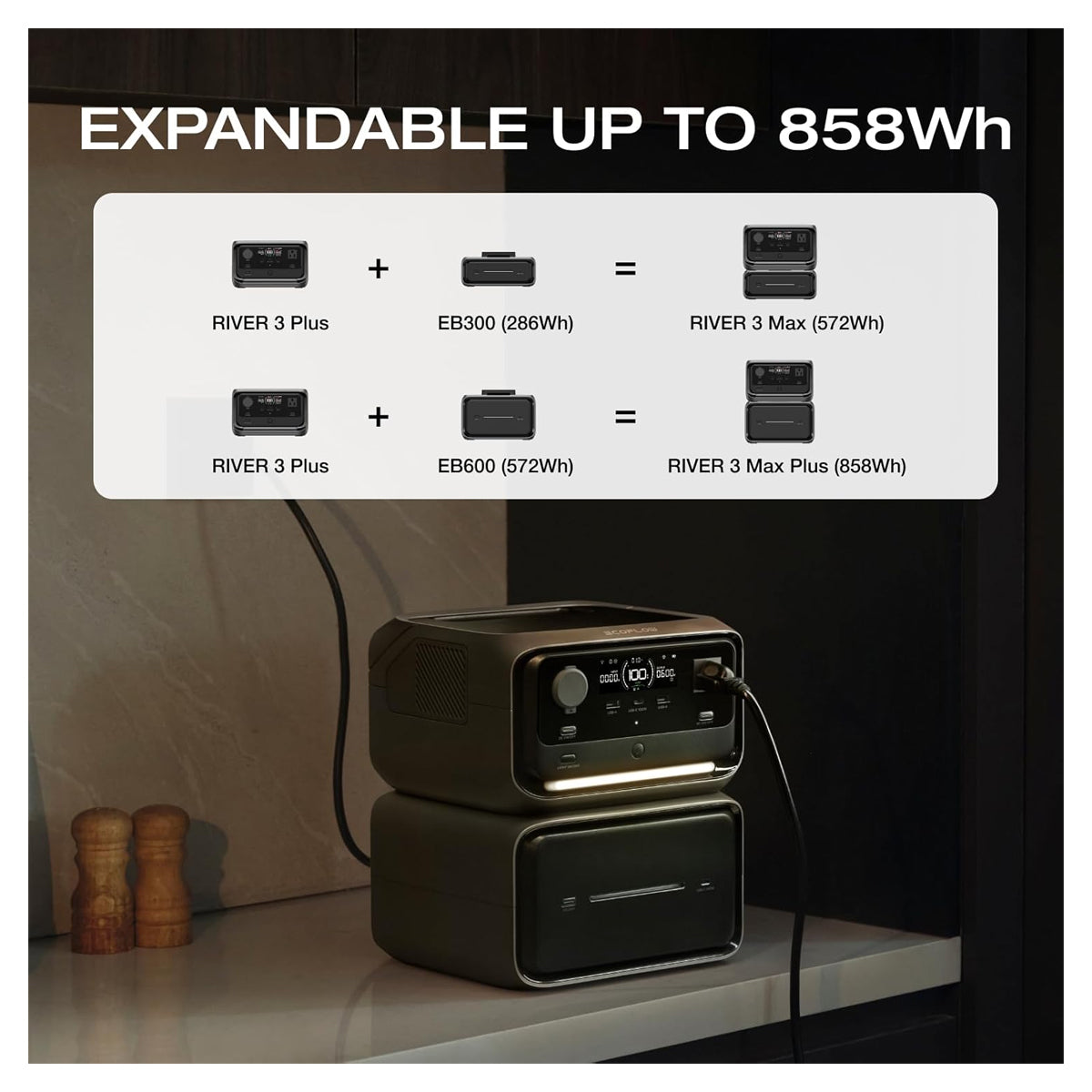 Ecoflow EB600 Battery for RIVER 3 Plus(572WH)