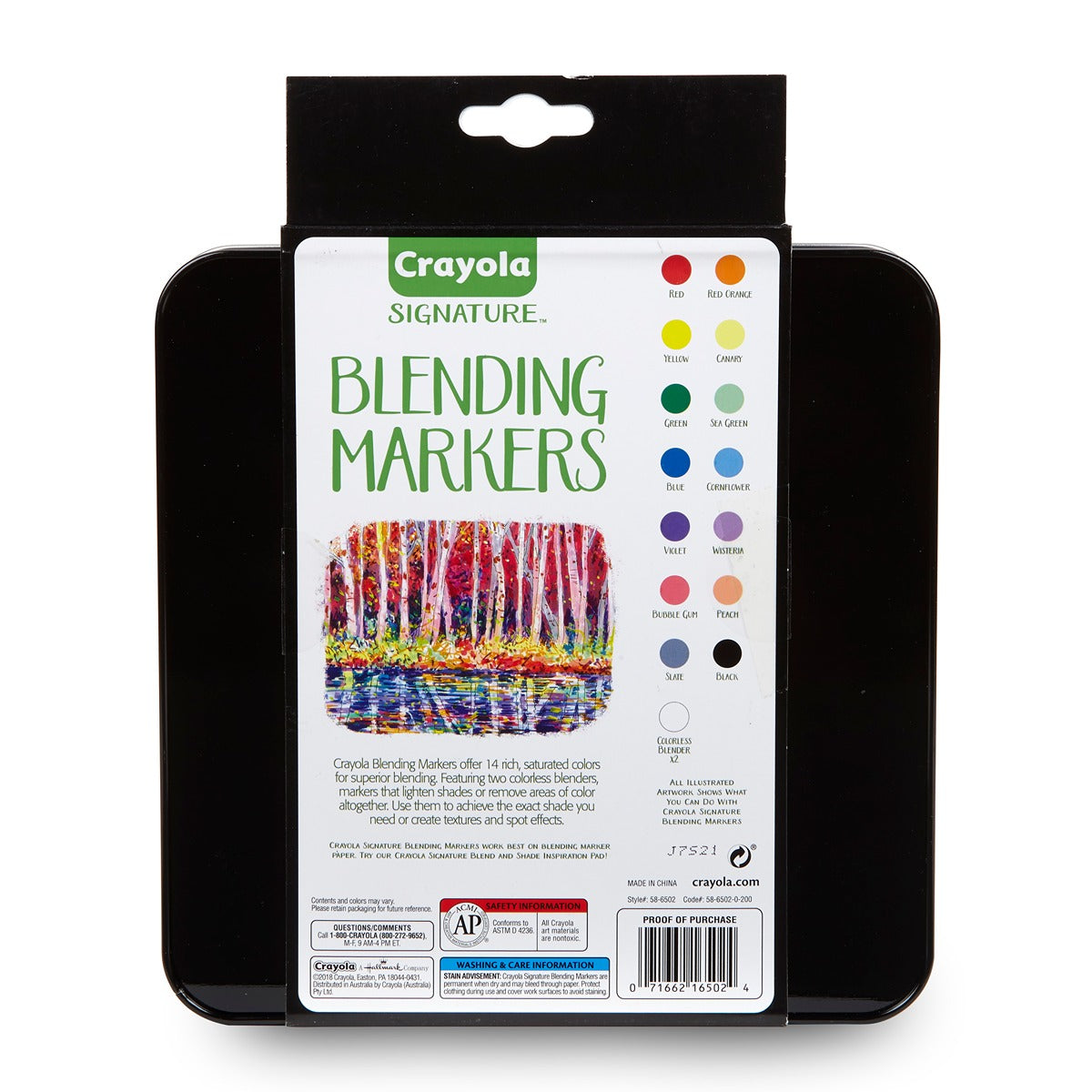 Crayola Signature Blending Markers with Tin, 16 Count