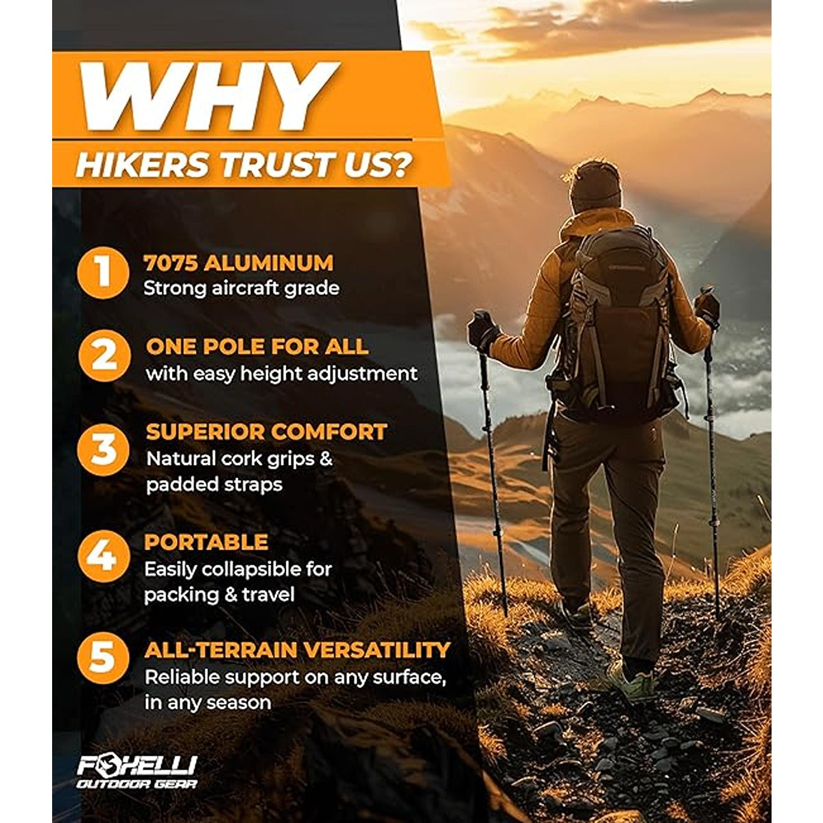 SILVA Trekking poles aluminum cork