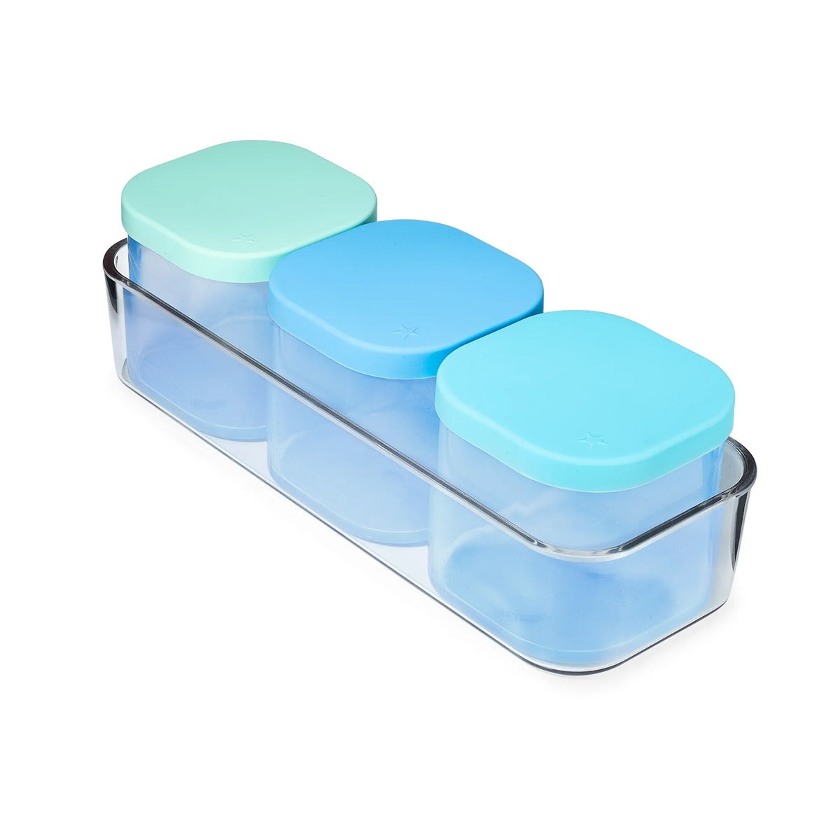 yumbox Yumbox Chop Chop Glass Cubes - Crisp Set - Set of 3