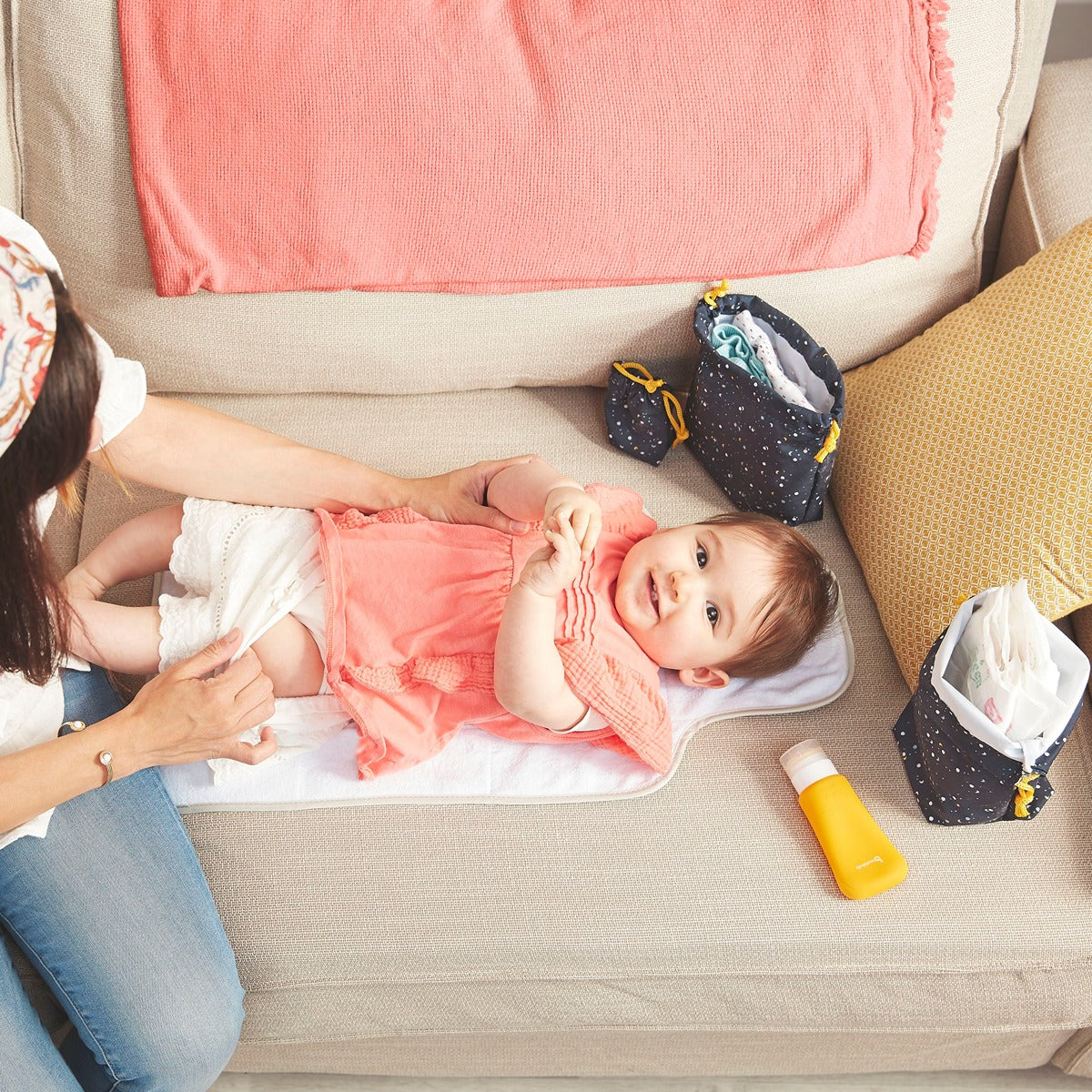 Badabulle Change and Go Changing Set | Baby Changing Bag Accessory Kit