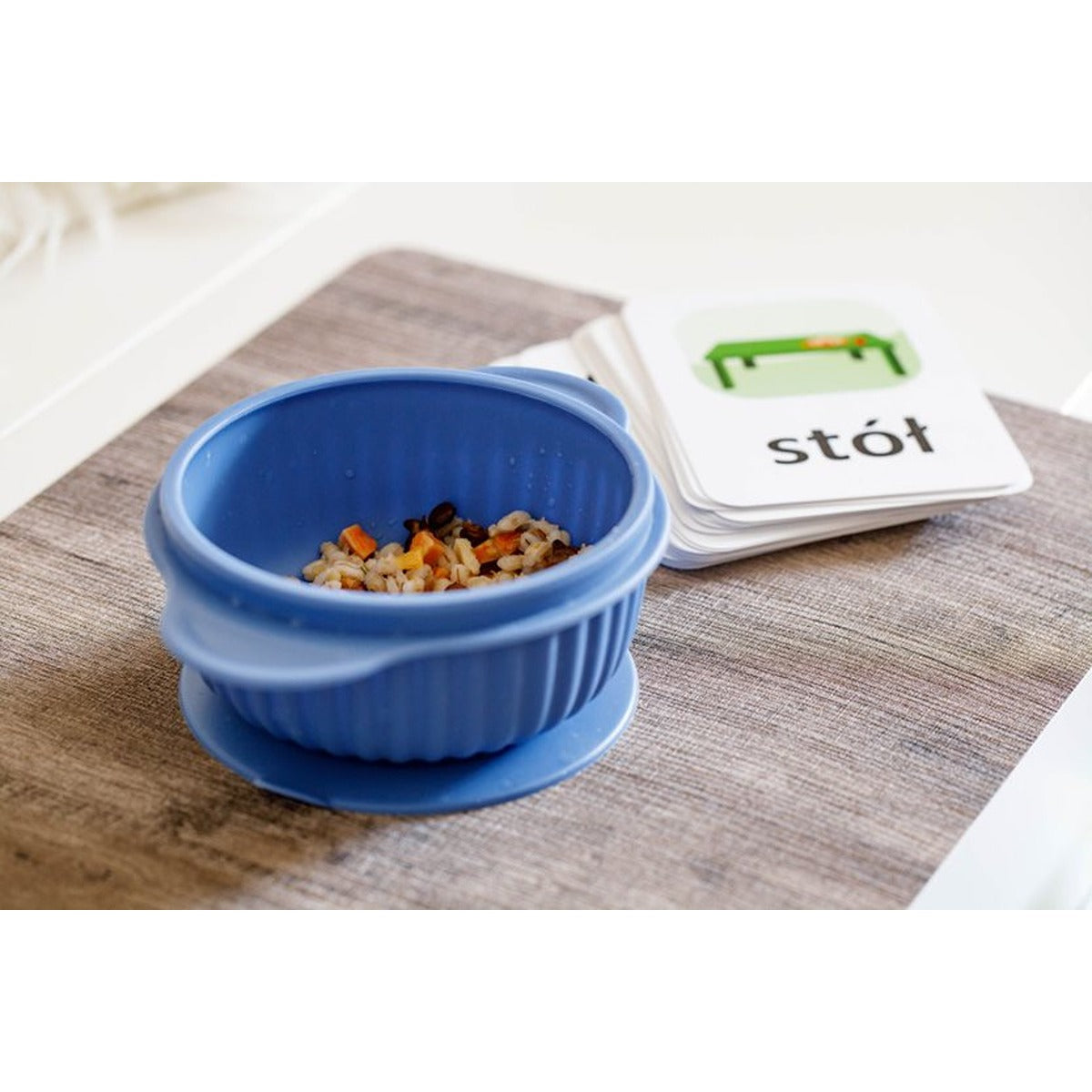 InnoGio GIO Owl Infant and Toddler Bowl with Lid, Dishwasher & Microwave Safe, Blue