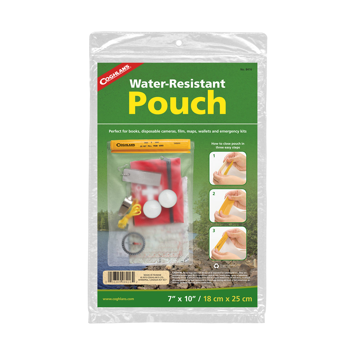 Coghlans Water Resistent Pouch 7 inch X 10 inch.