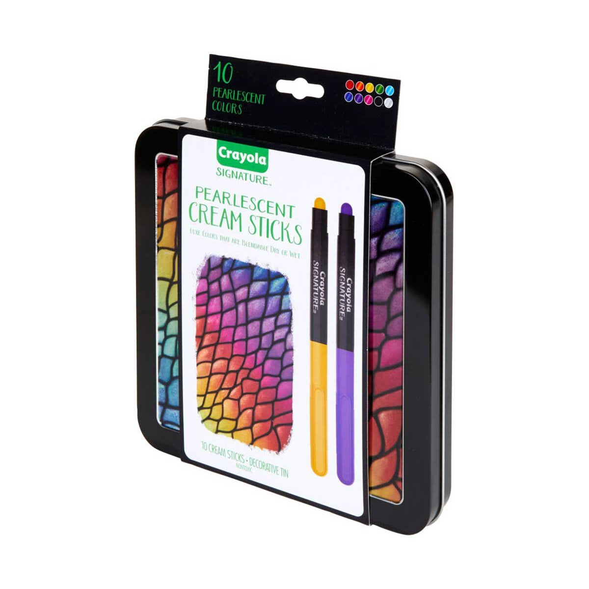 Crayola Signature Pearlescent Cream Sticks, 10 Count