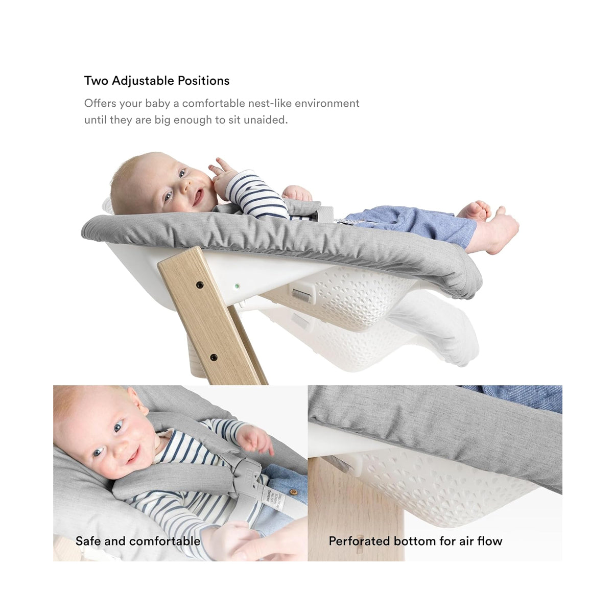 Stokke Tripp Trapp Chair with Newborn Set - Storm Grey