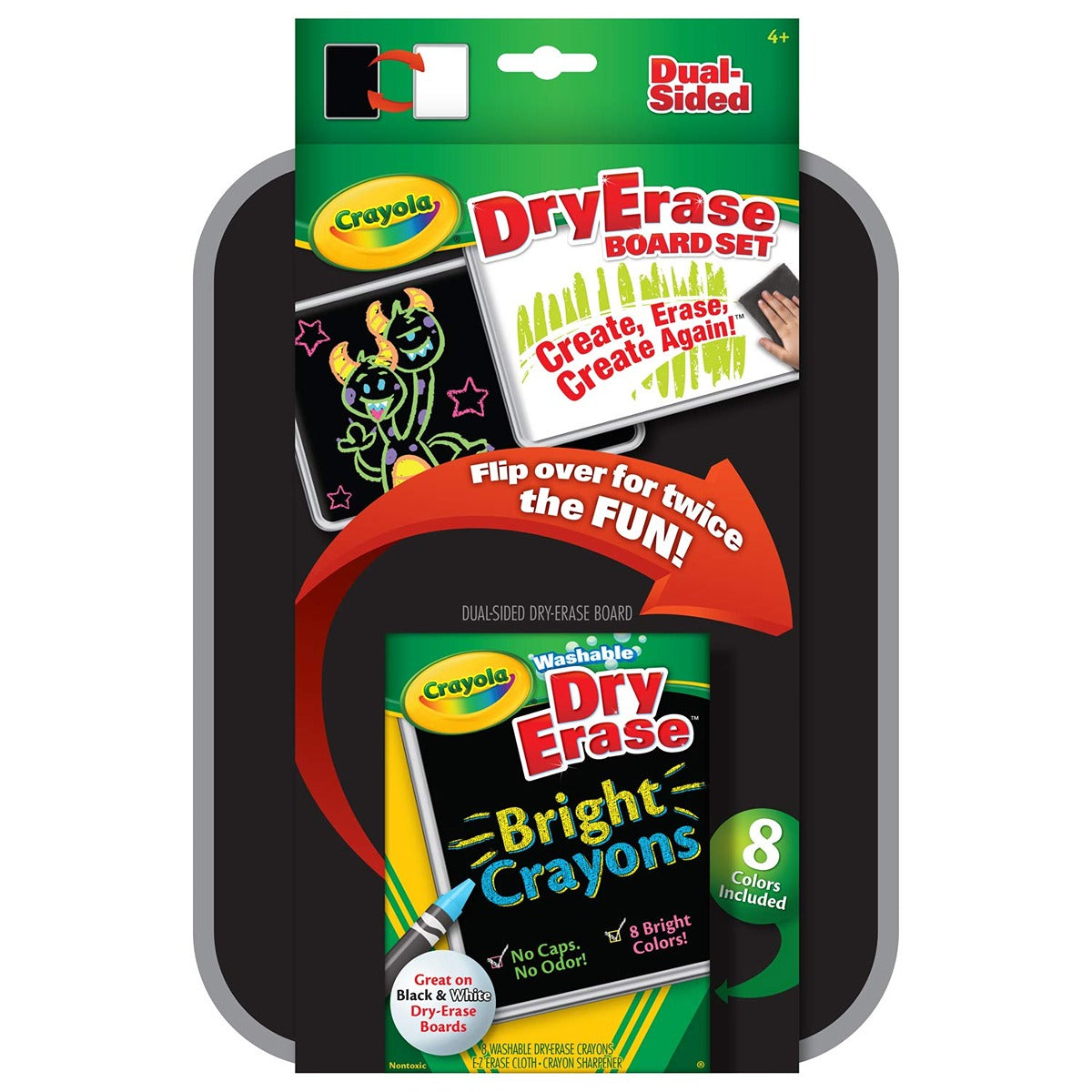 Crayola Dual-Sided Dry Erase Board Set with Bright Crayons