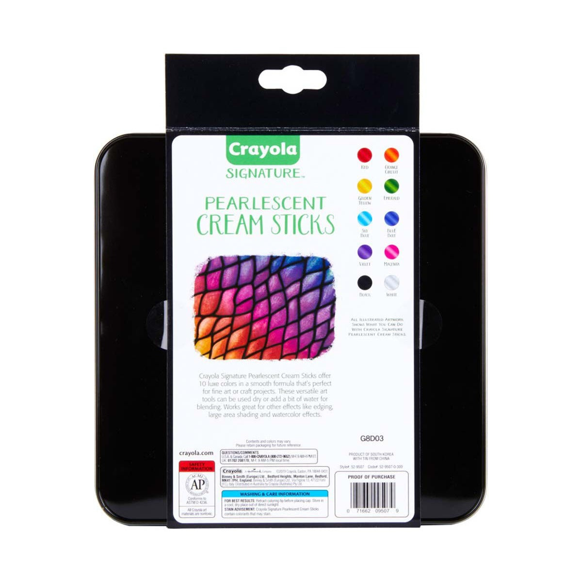 Crayola Signature Pearlescent Cream Sticks, 10 Count