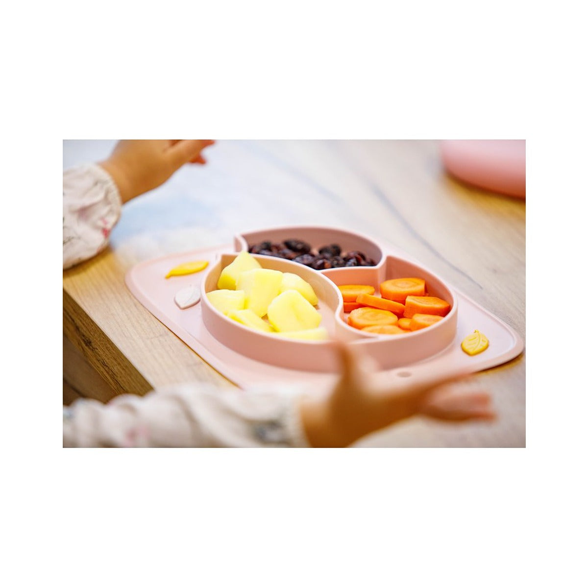 InnoGio GIO Fox Toddler Plate for Baby, Dishwasher Safe, Pink