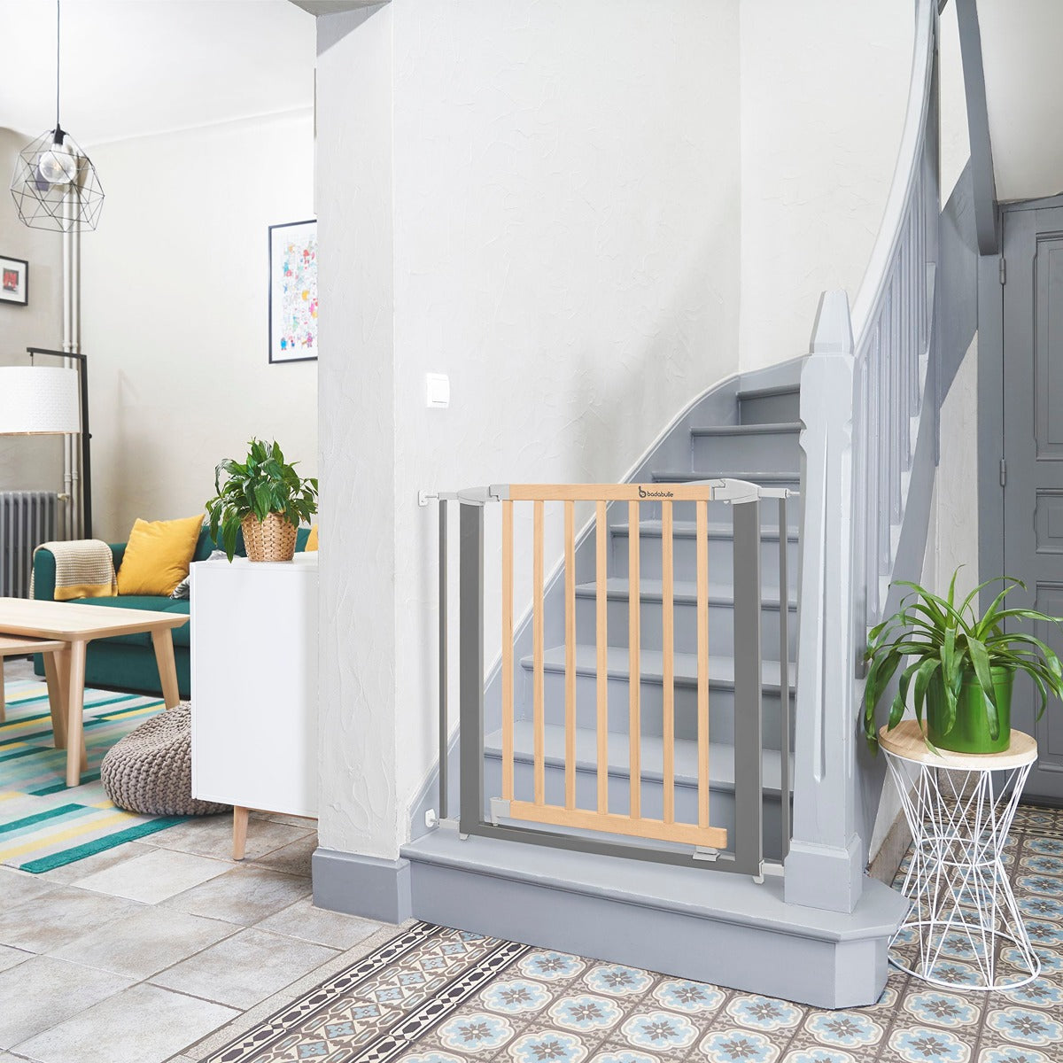 Badabulle Safe & Lock Wood Metal Safety Gate - For opening from 73 to 81.5 cm